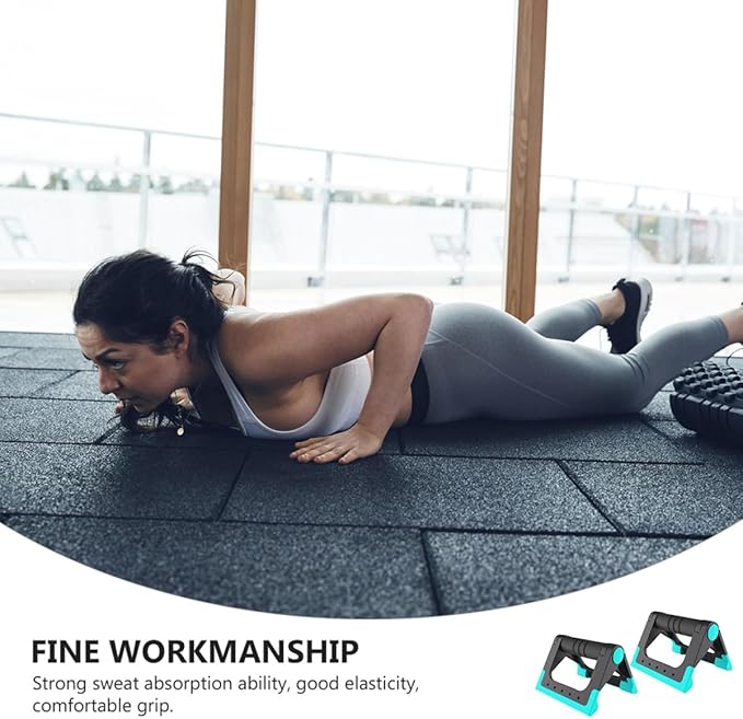 Balacoo Push-up Holder Pair Blue Non-slip Indoor Fitness Push-up Bars for Home Exercise Strength Training Equipment