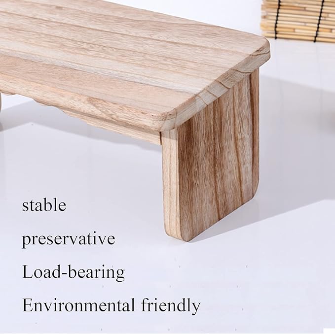Kneeling Meditation Bench - 39.5 * 19.5 * 16Cm, Foldable Ergonomic Solid Wood Yoga Bench, Ergonomic Prayer Stool, Relieve Fatigue and Build Up Body