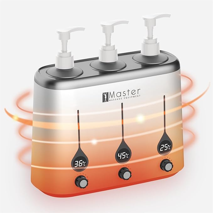Master Massage Gen-II 3-bottles Oil Warmer for Massage Therapy & Personal Use
