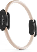 Pilates Ring, 15-Inch Magic Circle with Extra Thick Padded Handles, Pilates Equipment for Toning Inner Thighs, Arms and Strengthening Cores- Workout Guide Included