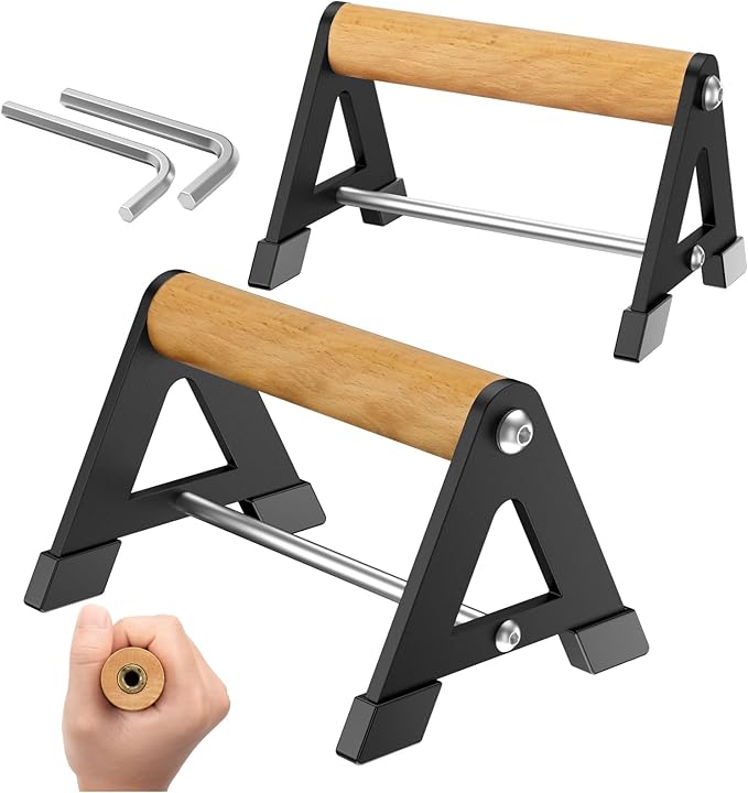 Push Up Stand, Pushup Handles for Strength Training, Heavy-duty Stainless Steel Push Up Bars Gym Exercise Equipment, Hold Up to 500lbs, 1 Pair