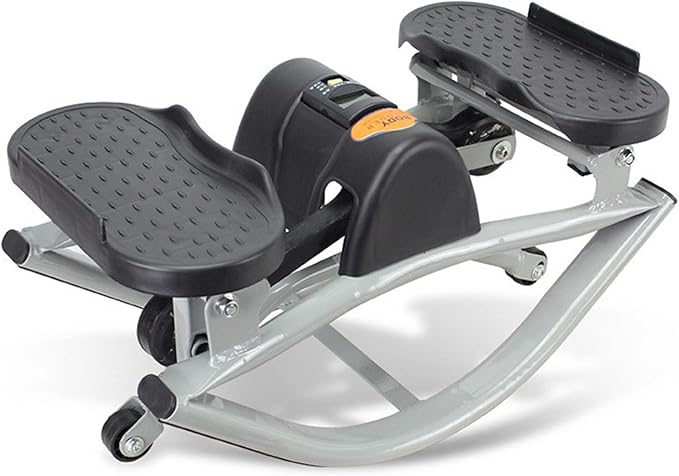 Lateral Rocking Fitness Stepper for Home Workout, Low-Impact Rock Stepper Protects Knees & Joints, Portable Compact Side-to-Side Stepper for Legs, Glutes & Abs Training