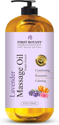 First Botany, Lavender Massage Oil for Couples, 100% Natural Full Body Massage Lotion & Massager, Ideal for use in Aromatic, Relaxing, Sensational Massage & for Aromatherapy for Men & Women, 8 fl oz