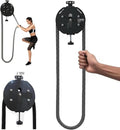 Suspension Endless Rope Pulley System, Endless Rope Trainer, Portable Cable Pulley Machine with Adjustable Resistance, Suspended Rope Climbing Machine for Athletes, Hiit & Functional Workouts Black