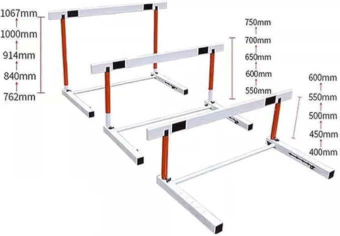 Athletics Hurdles, Height Adjustable Sports Training Hurdle Professional Athlete/Coach Practice Speed Hurdles (65cm)