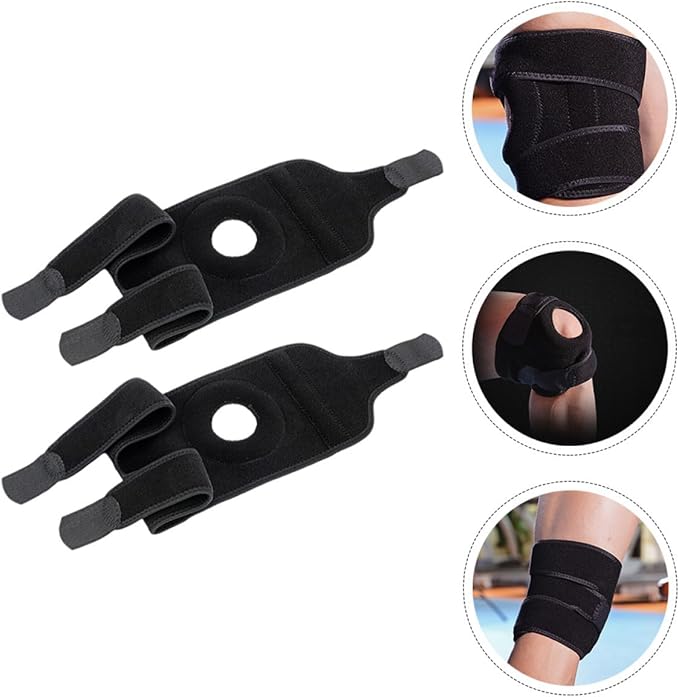 2pcs Breathable Knee Support Sleeves Lightweight Protective Cushion Knee Wraps for Fitness Cycling Basketball Joint Protection