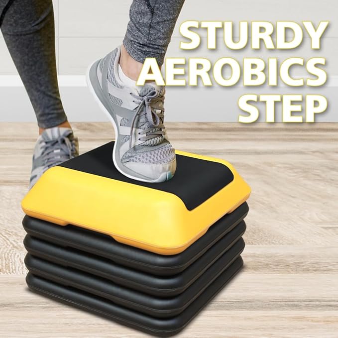 Adjustable Aerobic Step Platform with Non-Slip Surface for Cardio, HIIT, and Strength Training at Home or Gym