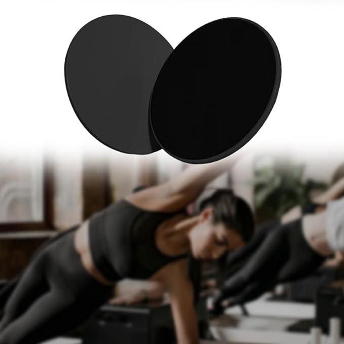 Yiju 2Pcs Core Sliders Double Sided Gliding Discs Portable Workout Equipment for Home Exercise Improve Balance Core Strength