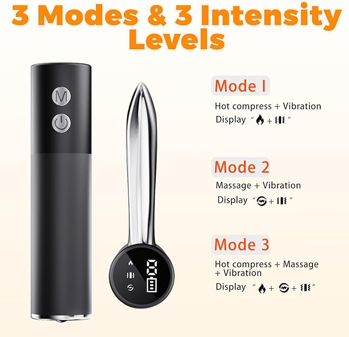 Electric Muscle Scraper Tool with Vibration,Massage& Heat, Portable Gua Sha Massager for Full Body Muscle Recovery, Relaxation, and Pain Relief (Black)