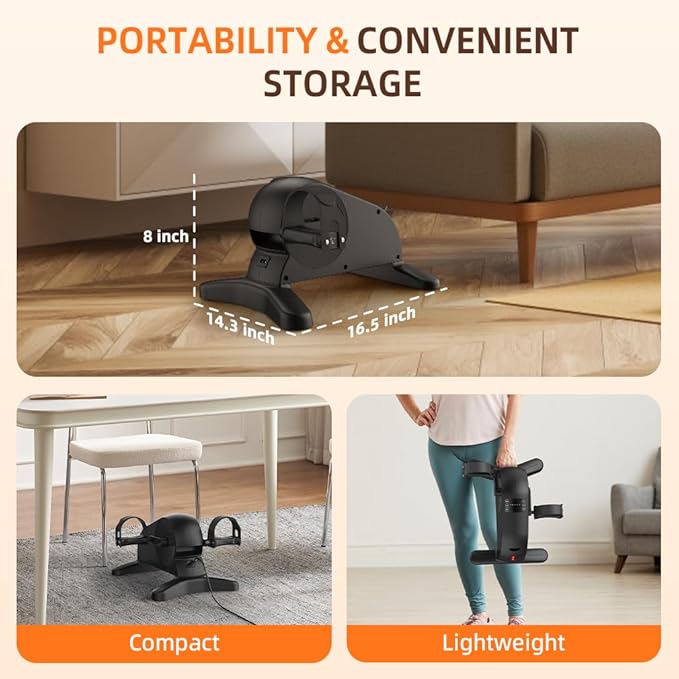 Under Desk Elliptical, Elliptical Machines for Home Use Seated Elliptical Ellipse Leg Exerciser for Seniors Portable Elliptical Under Desk Bike Pedal Exerciser Exerciser for Seniors