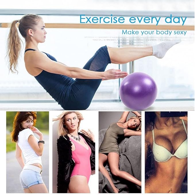 Small Pilates Ball 9 Inch Small Exercise Ball Mini Workout Yoga Balls for Gym Yoga, Core Training, Fitness, Workout, Stability, Improves Balance