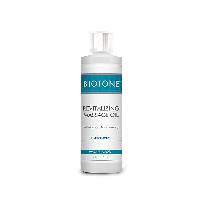 Biotone Revitalizing Unscented Massage Oil, 8 Ounce