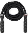 Rx Smart Gear Drag Jump Rope w/Non Slip Ergonomic Handles - Weighted Polypropylene Rope for Fitness & Exercise, Cardio Workout, WOD | Speed Jumping Rope for Men & Women