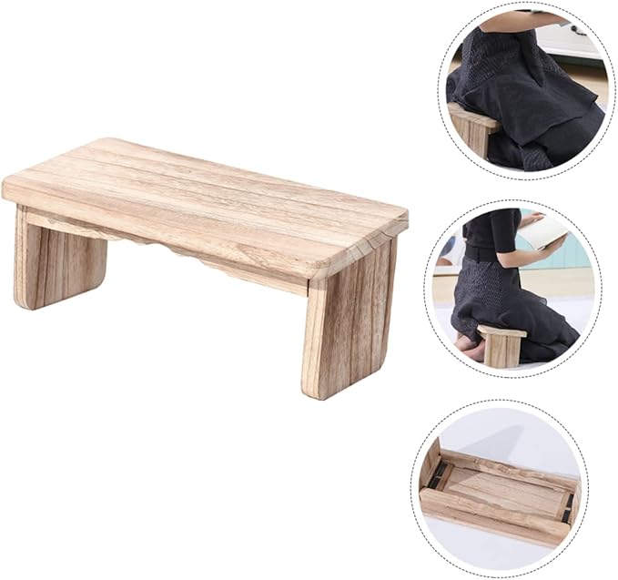 Small Folding Bench Meditation Seat Kneeler Cushion for Garden Home Yoga