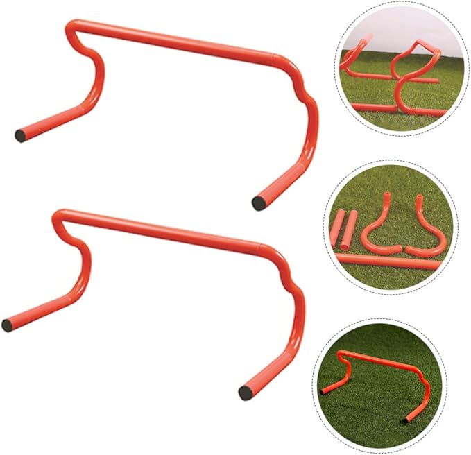 Yardwe 3pcs Adjustable Hurdles Set for Soccer Basketball and Football Training Portable Detachable Agility Equipment for Speed and Agility Drills Lightweight and Compact Design