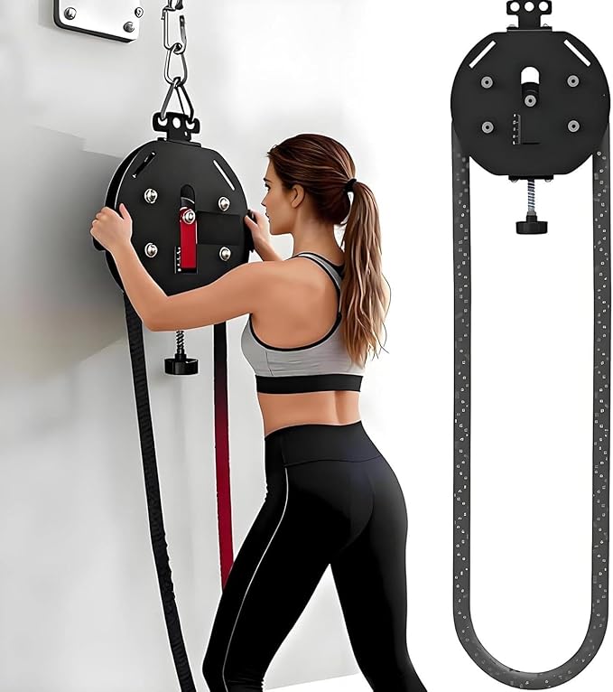 Endless Rope Trainer, Portable Cable Pulley System, Adjustable Tricep Rope Attachment with 330lb Load Capacity, 30kg Max Resistance for Full Body Workout & Strength Training