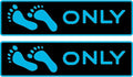 Naked Feet Only Step Pads Non-Slip EVA Foam Step Pad for Boat Gunwales & Ladders, 6mm Brushed Marine Grade Anti-Skid Adhesive Pads (Pair) SeaDek Technology - Black/Blue