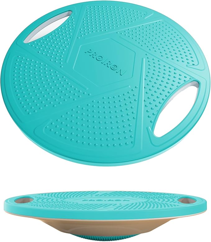 PROIRON Wobble Balance Board,16.34”Stability Board,Non-Slip Exercise Balance Stability Trainer Portable Balance Board with Handle for Standing Desk, Core Training,Physical Therapy Adults Kids