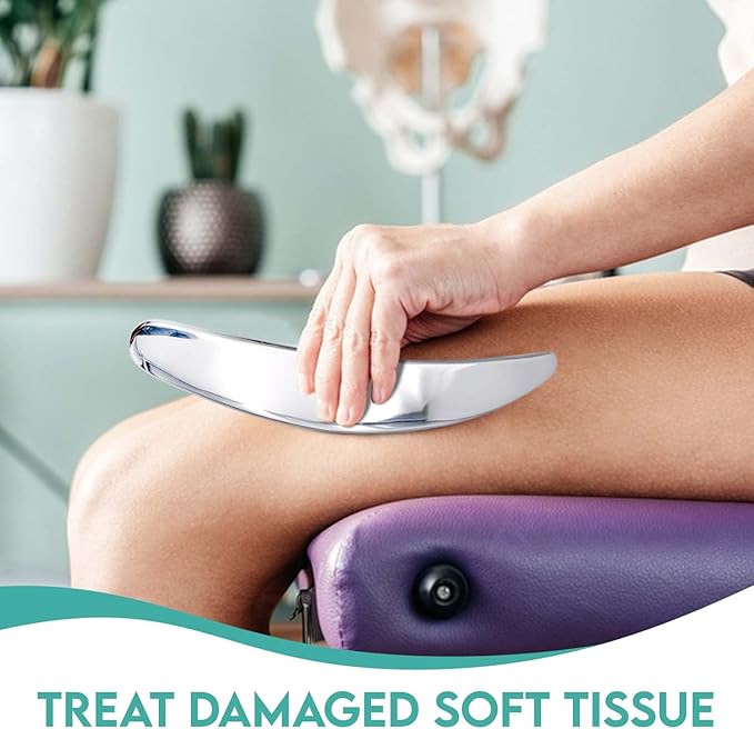 COZLOW 3-in-1 Muscle Scraper Tool Set - Skin Scraping Massage Tools for IASTM Therapy - Deep Tissue Gua Sha for Soft Tissue Mobilization, Fascia & Myofascial Release - Stainless Steel Metal Blades