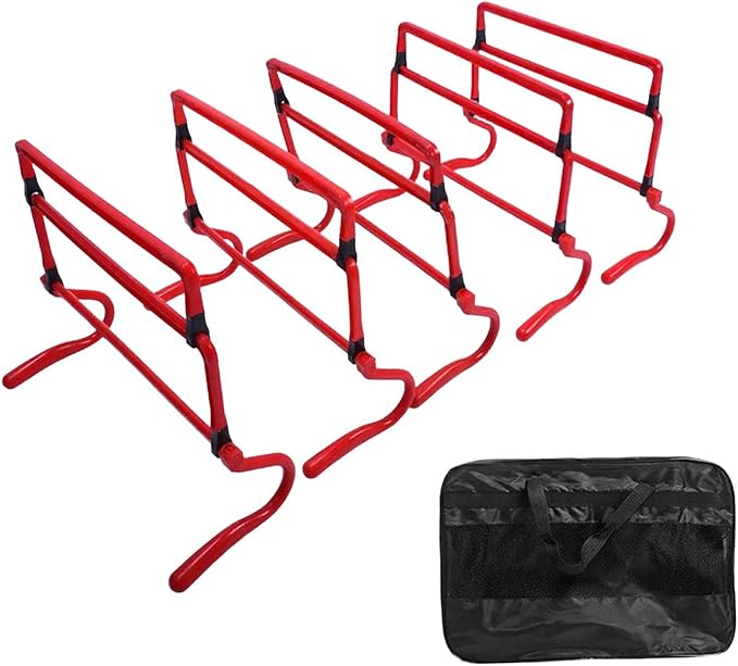 5Pcs Agility Training Hurdles Agility Speed Training Equipment Adjustable Height for Soccer Outdoor Sports Foot Exercise