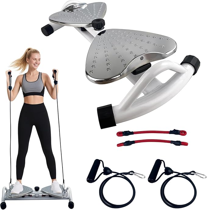 Waist Twister Machine Exercise Fitness Tool – Ab Twister Board with 500 lbs Capacity Ultra-Quiet,Core Trainer for Slim Waist and Ab Exercise,All-Metal Anti-Slip Footrest,Women Men,Home Gym Equipment