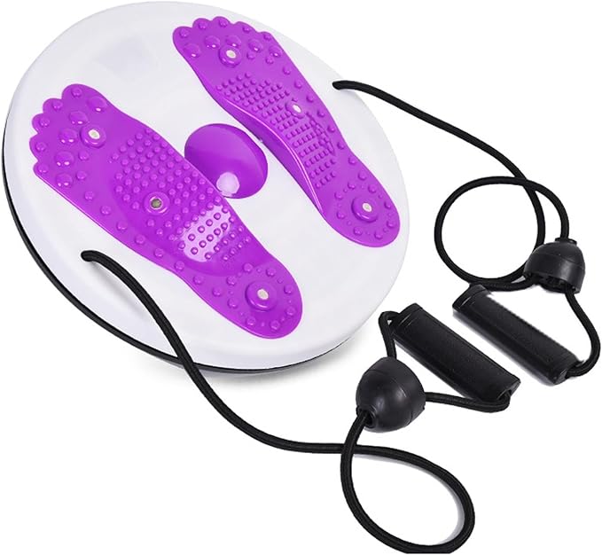 Ab Twist Board with Adjustable Resistance, Non-Slip Waist Twisting Slimming Rotating Disc for Core Training, Exercise Twist Board with Handles for Home Workout Balance and Abdominal Fitness