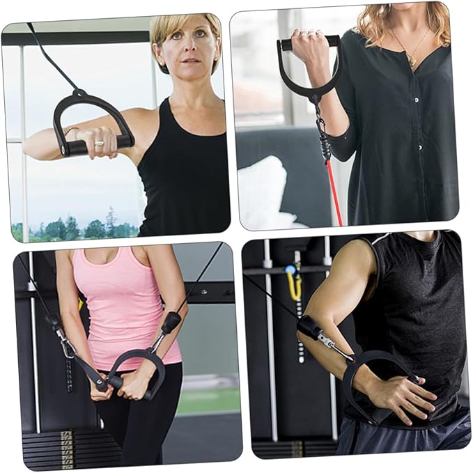 2pcs Workout Handles Ergonomic Cable Attachments for Strength Training Equipment Fitness Handles for and Home Gym Use