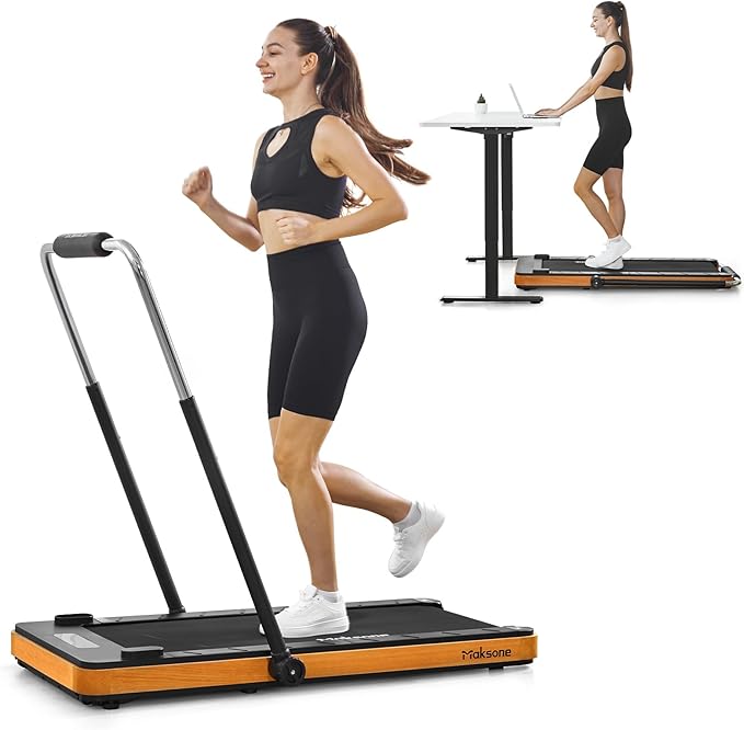 Maksone Under Desk Treadmill, Expert of Wooden Walking Pad, Walking Jogging Machine with Remote Control, Installation-Free…
