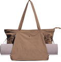 ESVAN Yoga Tote Bag for Women Shoulder Bags Drawstring for Office Workout Travel Carryall Pilates Gym and Beach