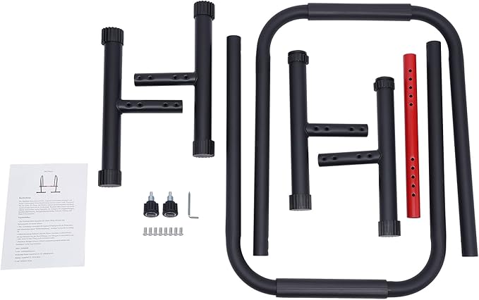 Adjustable Dip Bar- 440lbs Dip Station Portable Functional Fitness Bar, Heavy Duty Dip Stand Body Press Bar Parallette Exercise Bar Workout Equalizer for Home Workout