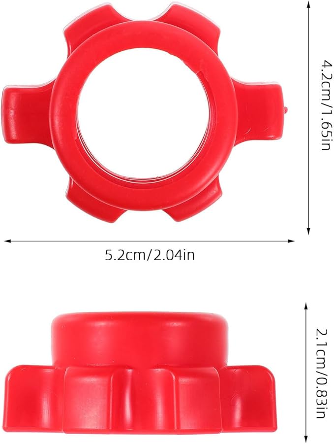 Yardwe Dumbbell Nut Accessories 4 Pcs Set for 1 Inch Barbell Screw Clamp Fitness Equipment Attachments Secure Weight Locking Nuts for Home Strength Training