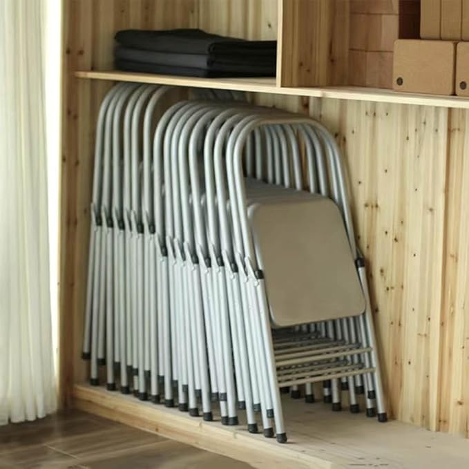 Silver Yoga Chair,Pilates Chair,Yoga Chair Iyengar,Backless Yoga Chair Prop,Foldable and Portable Folding Stools for Yoga,Silver white-88cm×48cm