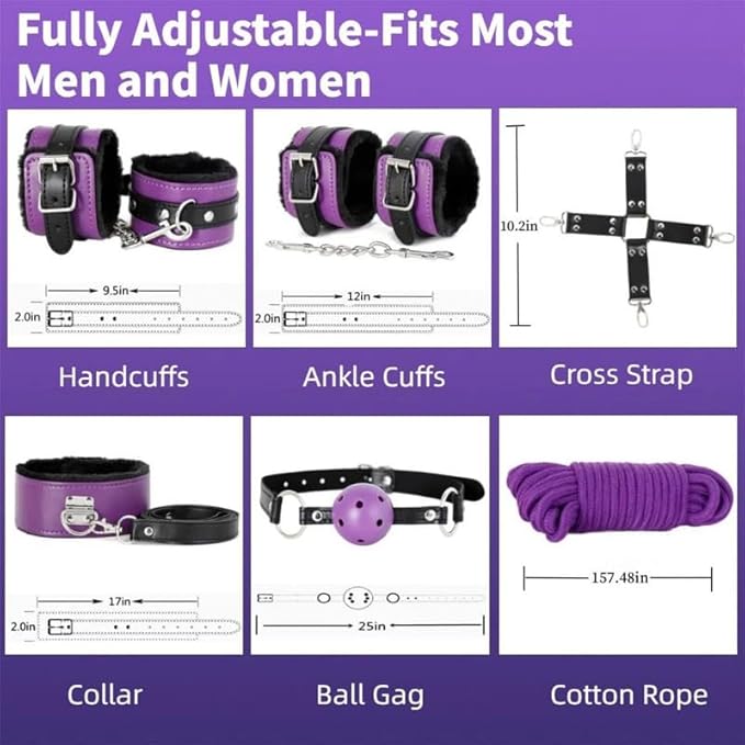 Novelty 12 Piece Leather Multi-Purpose Pilates Training Set (Purple Black), Indoor Hip and Wrist Sports Fun Dice Accessories, Couple Gift