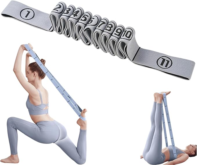 Fitness Resistance Band for Stretching and Yoga, Numbered Resistance Band for Glute Training, Number Resistance Band for Exercise and Flexibility