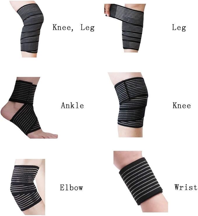 Luwint Leg Guards for Athletic Use, 2 Pack Ankle Wrist Knee Calf Thigh Wraps Support for Sports Gym Weightlifting Workout Running Pain Relief