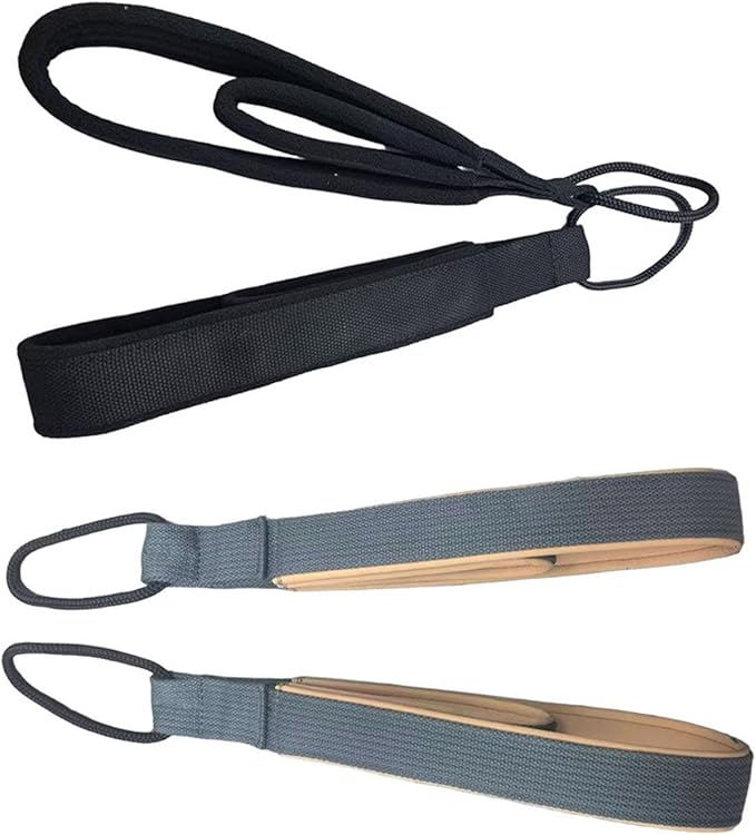 Colaxi 2 Pieces Pilates Double Loop Straps for Reformer Pilate Strap Gym Nonslip Multifunctional for Adults Ankle Home Yoga Workout