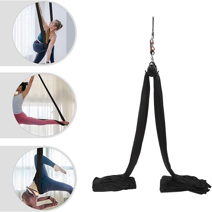 Aerial Silks Deluxe Equipment Set, Aerial Starter Kitfor Aerial Yoga, for Aerial Acrobatic,Circus Arts, Aerial Dance Yoga & All Levels