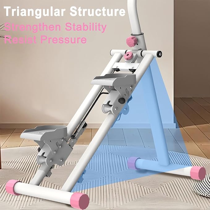 Folding Stair Stepper for Home, Vertical Climber Exercise Machine with Adjustable Handlebars & Monitor, Compact Full Body Cardio Climber for Apartment, 265 lbs Capacity