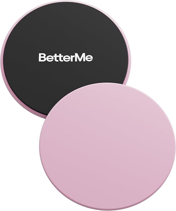 BetterMe Pilates Sliders – Dual-Sided Exercise Sliders for Core Training – Compact Workout Gliders for Home Fitness, Abs & Full Body Workouts