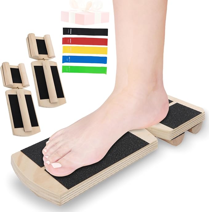 Ankle Balance Board Foot Strengthener - Single Leg Balance Board Foot Exerciser for Sprained Ankle,Posture Corrector, Physical Therapy for Plantar Fasciitis and Toe Stretcher Board for Gym Home