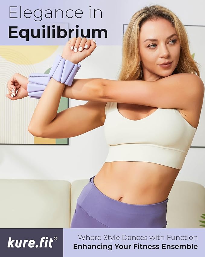 Pilates Weight | Wrist & Ankle Weights for Women | Weighted Bangles | 1LB/ 2LB Each (Set of 2)