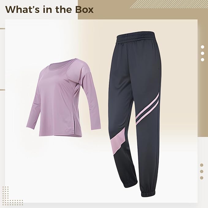 Women'S Two-Piece Pilates Set, Black Color Block Outfit, Breathable And High Waist Design, Available In Xxl