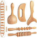 10-in-1 Wood Therapy Massage Tools Gua Sha Wooden Massager for Body Shaping Massage Tool Set Wood Therapy Tools for Relieving Muscle Pain Body Lymphatic Drainage Massager Anti-Cellulite