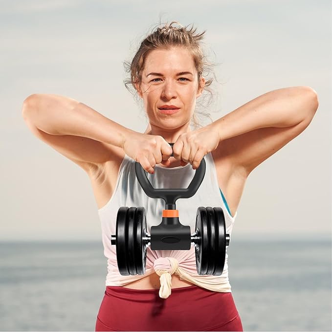 Versatile Converter - Adjustable Dumbbell Handle Attachment, Heavy Duty Strength Training Adapter, Secure Locking Grip, Portable Fitness Upgrade Tool | Home Gym Workout Equipment Solution for Muscle