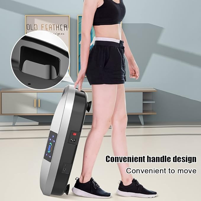 Vibration Plate w Resistance Bands, Vibration Plate Exercise Machine, 99 Levels of Intensity, Vibration Platform Home Gym Equipment for Whole Body Workout