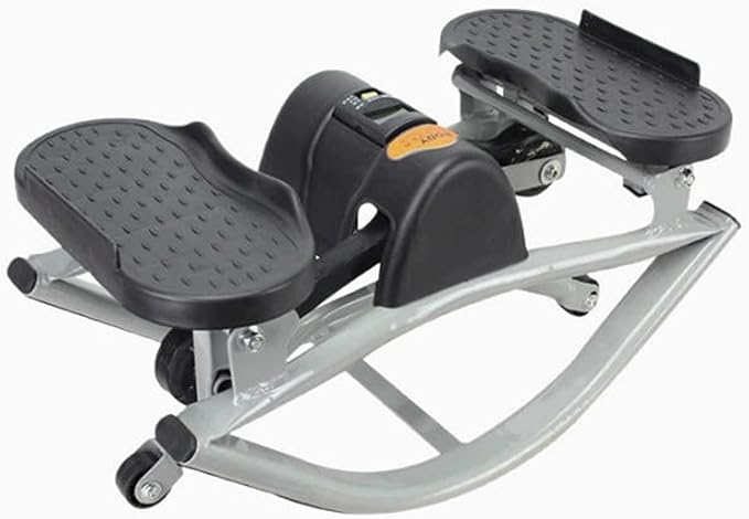 THOUSANDSUNNY Stepper Side to Side Rock with Digital Display Resistance Bands, Portable Step Rocker Exercise Machine at Home Low-Impact Compact for Full Body Fitness
