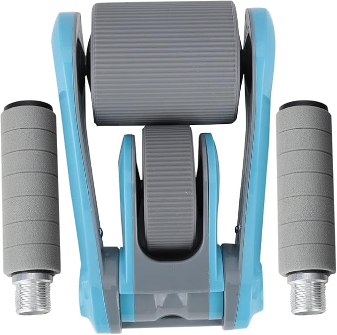 2 Wheels Ab Roller Wheel Abdominal Exerciser with Knee Pad Home Fitness Equipment
