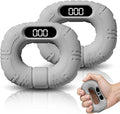Upgraded Hand Grip Strength Tester Trainer, Rechargeable Digital Hand Dynamometer Grip Strengthener with LCD Display, Portable Finger Exerciser for Home Gym Office Sports Training