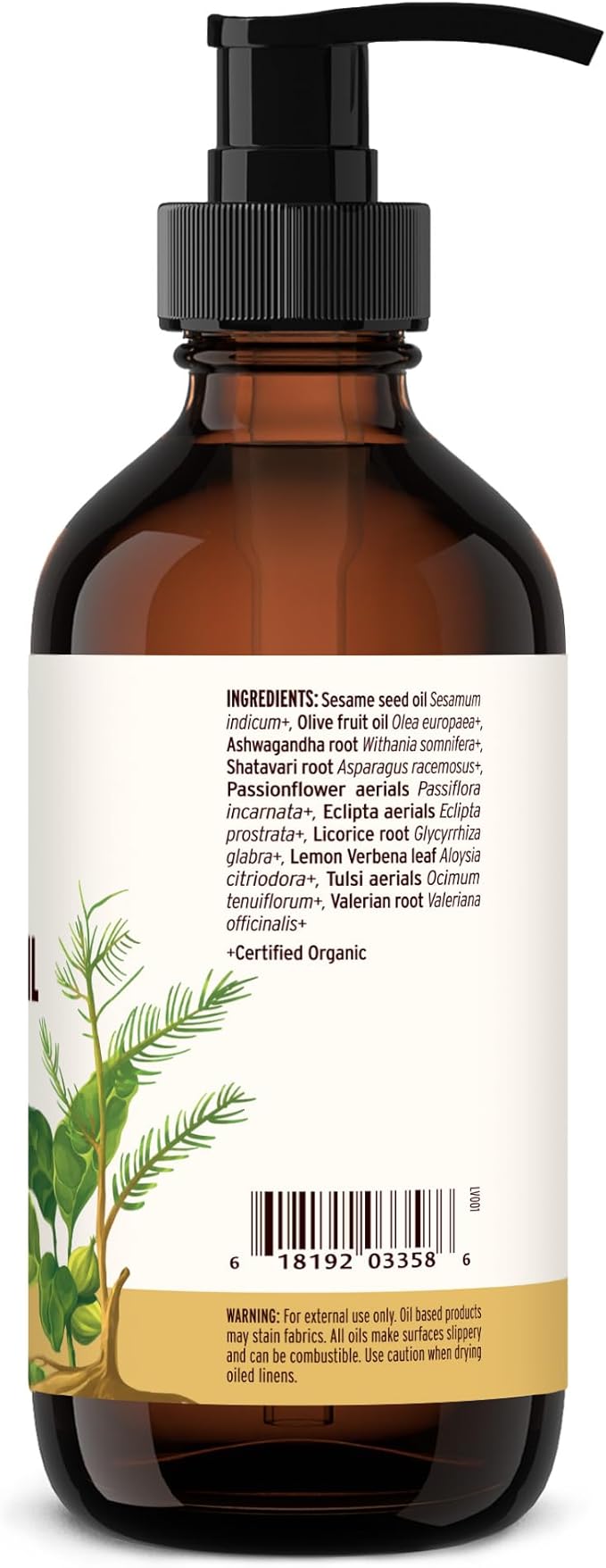 Banyan Botanicals Vata Massage Oil – Organic Herbal Massage Oil for Calm & Relaxation – Ayurvedic Oil with Organic Ashwagandha (Withania Somnifera) – 8 oz – Non-GMO Sustainably Sourced Abhyanga Oil