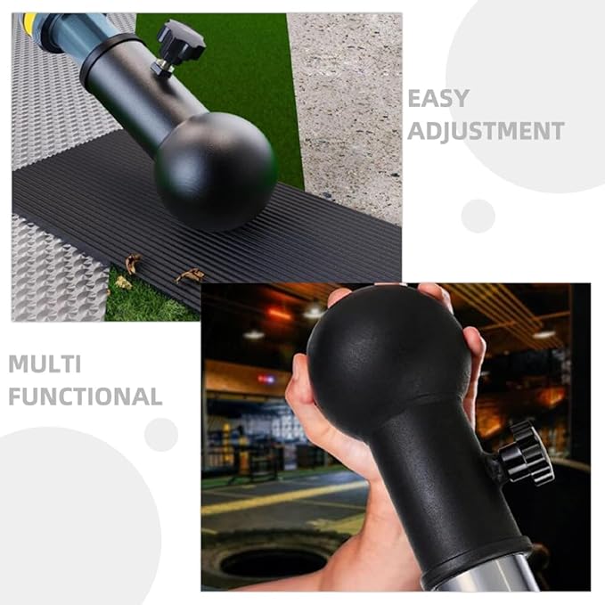 Barbell Attachment with Rotating Sleeve for Strength Training, Iron Material Black, Compatible with Barbell Clamps, Gym Equipment for Deadlifts, Rows, and Core Workouts